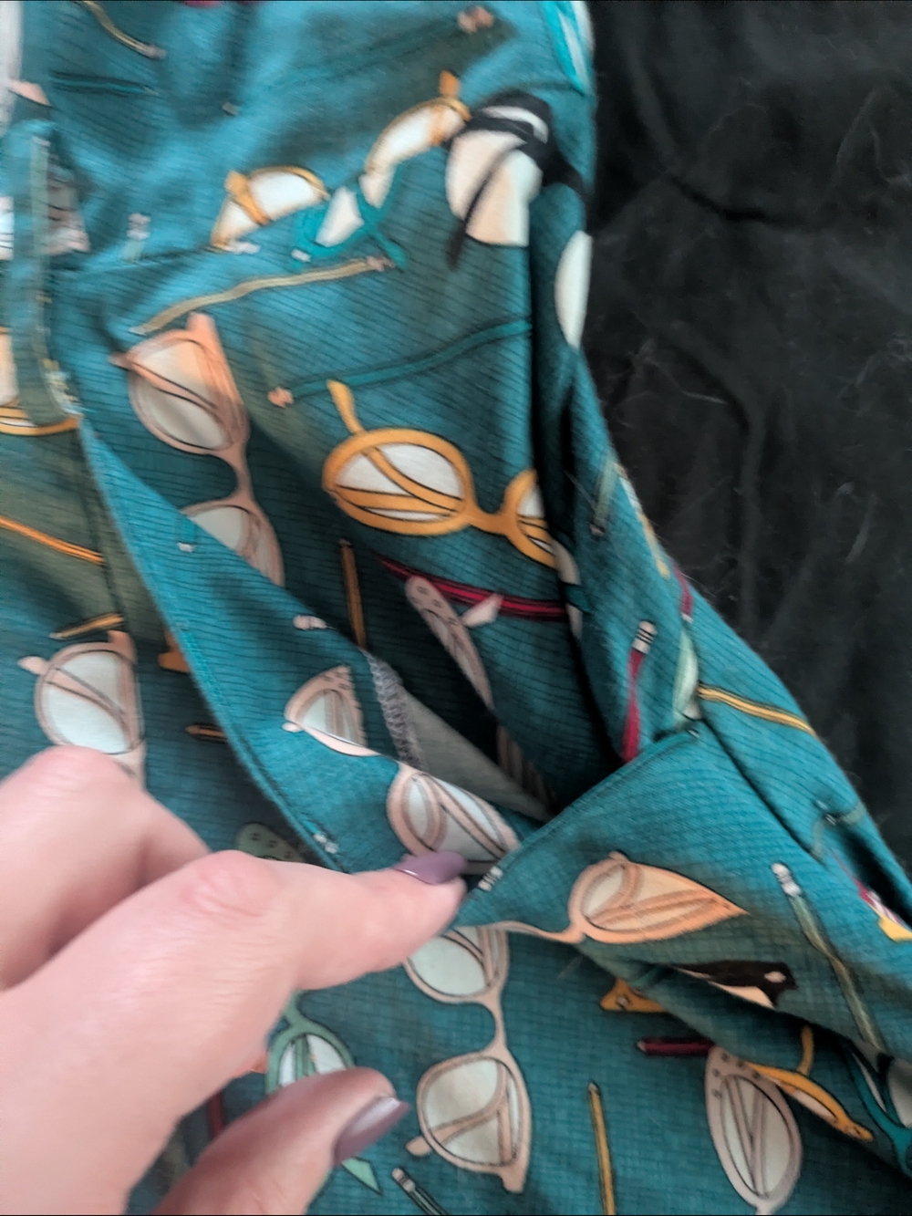 Collectif Teal Sunglasses Print Dress - Picture 5 of 7